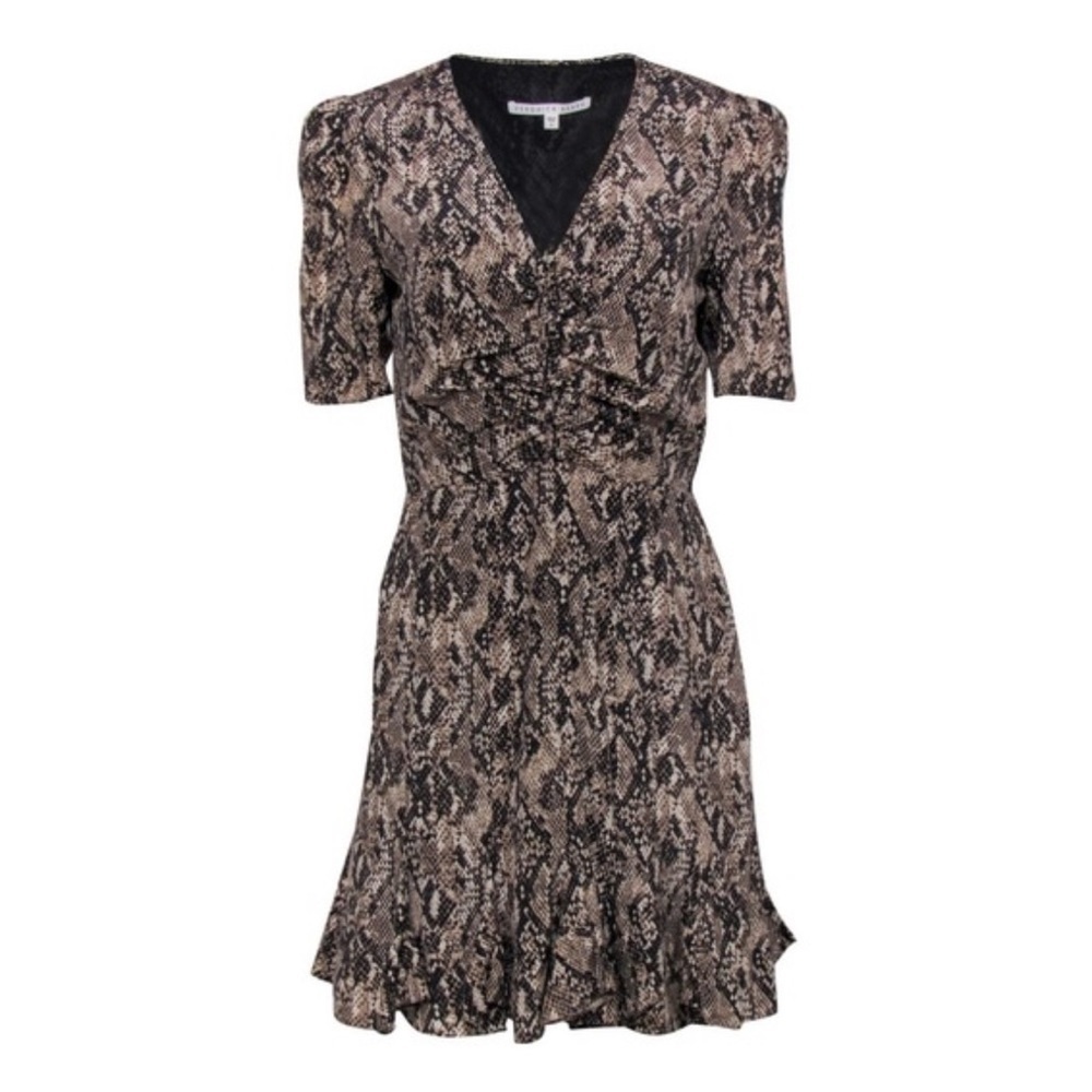 Veronica Beard Ried Python Print Silk Short Sleev… - image 5
